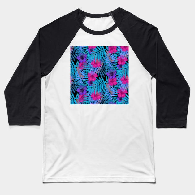 Floral pattern design Baseball T-Shirt by Shadowbyte91